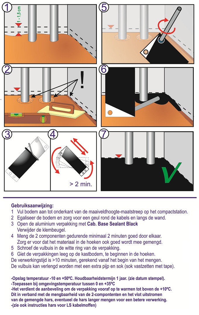 Cabinet base sealant